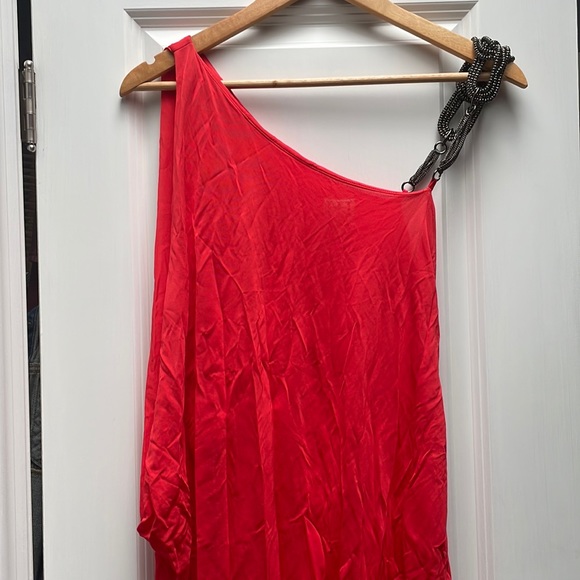 Haute Hippie, Asymmetrical Coral dress, Sz M - Picture 1 of 4
